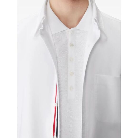 Thom Browne Men Classic Piqué 4-Bar Polo
